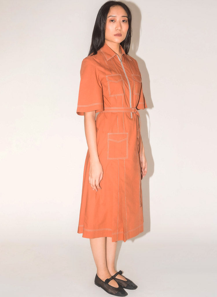 Pleated Safari Dress