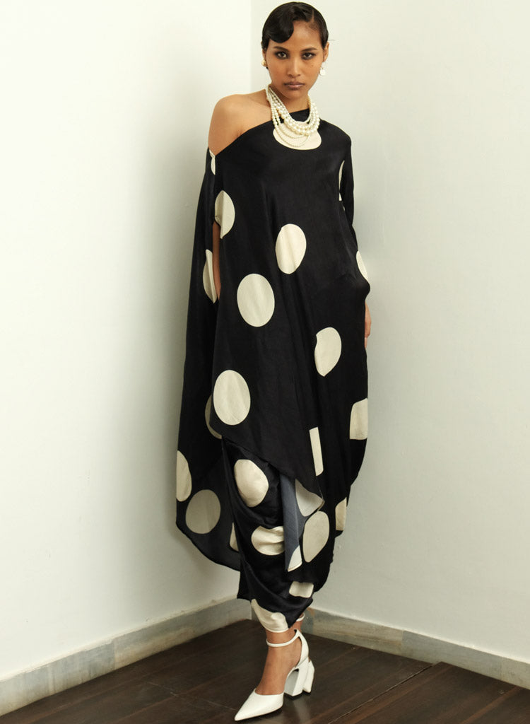 Polka Drape Dress