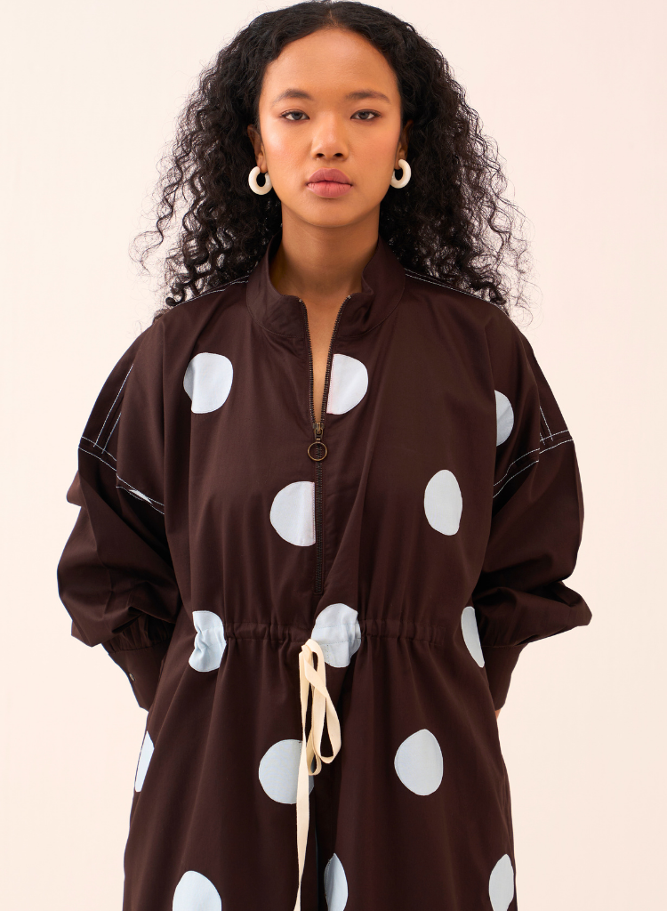 Polka Drawstring Tunic