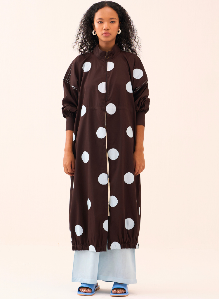 Polka Drawstring Tunic