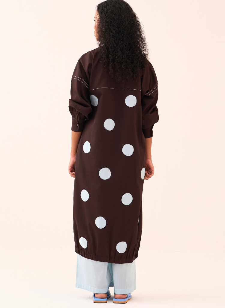 Polka Drawstring Tunic