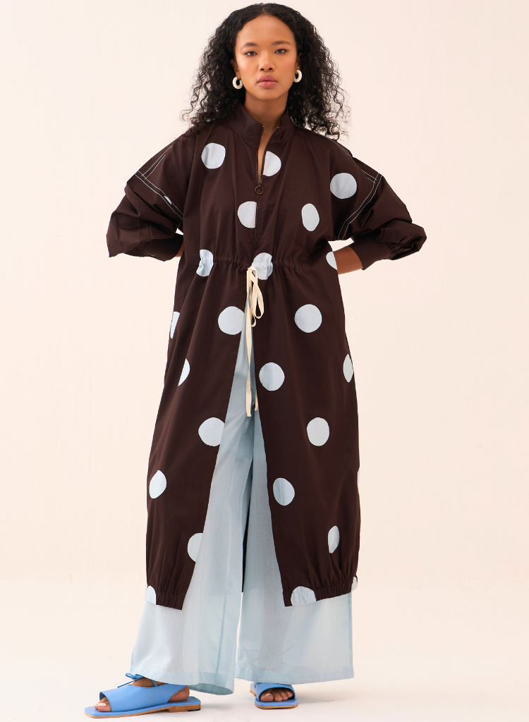 Polka Drawstring Tunic