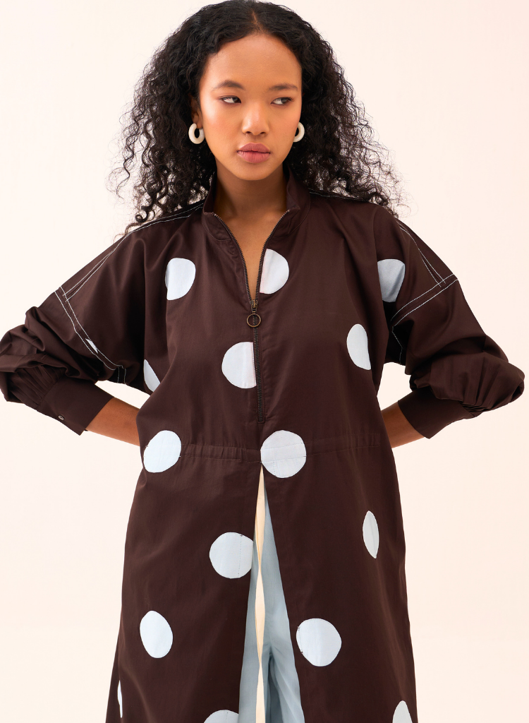 Polka Drawstring Tunic