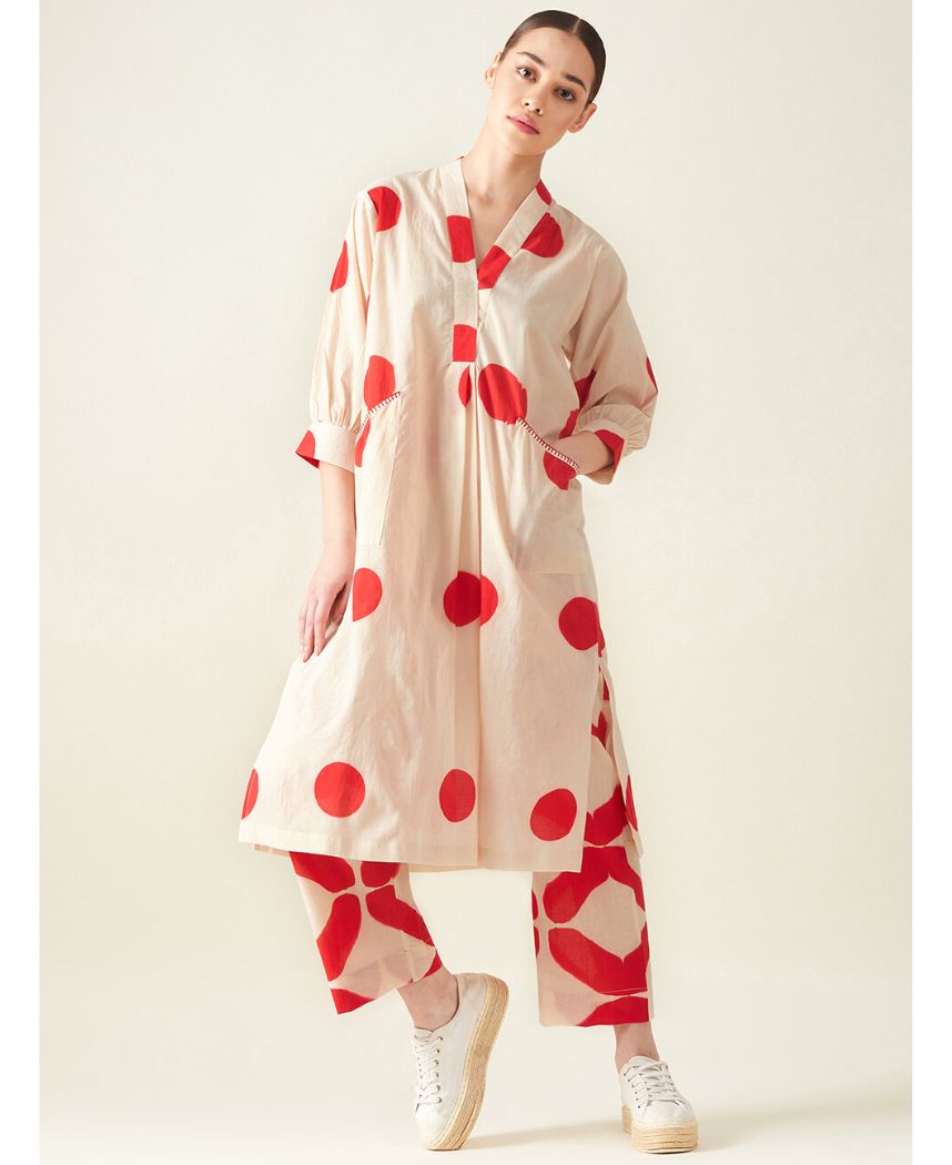 Polka Kurta Set