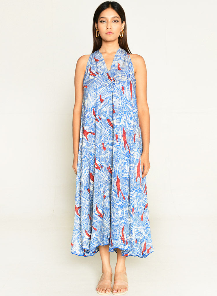 Ponzo Halter Neck Dress