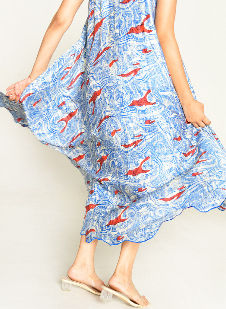 Ponzo Halter Neck Dress