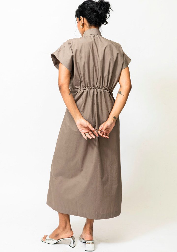 Poplin Panelled Shirt Dress