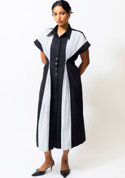 Poplin Panelled Shirt Dress