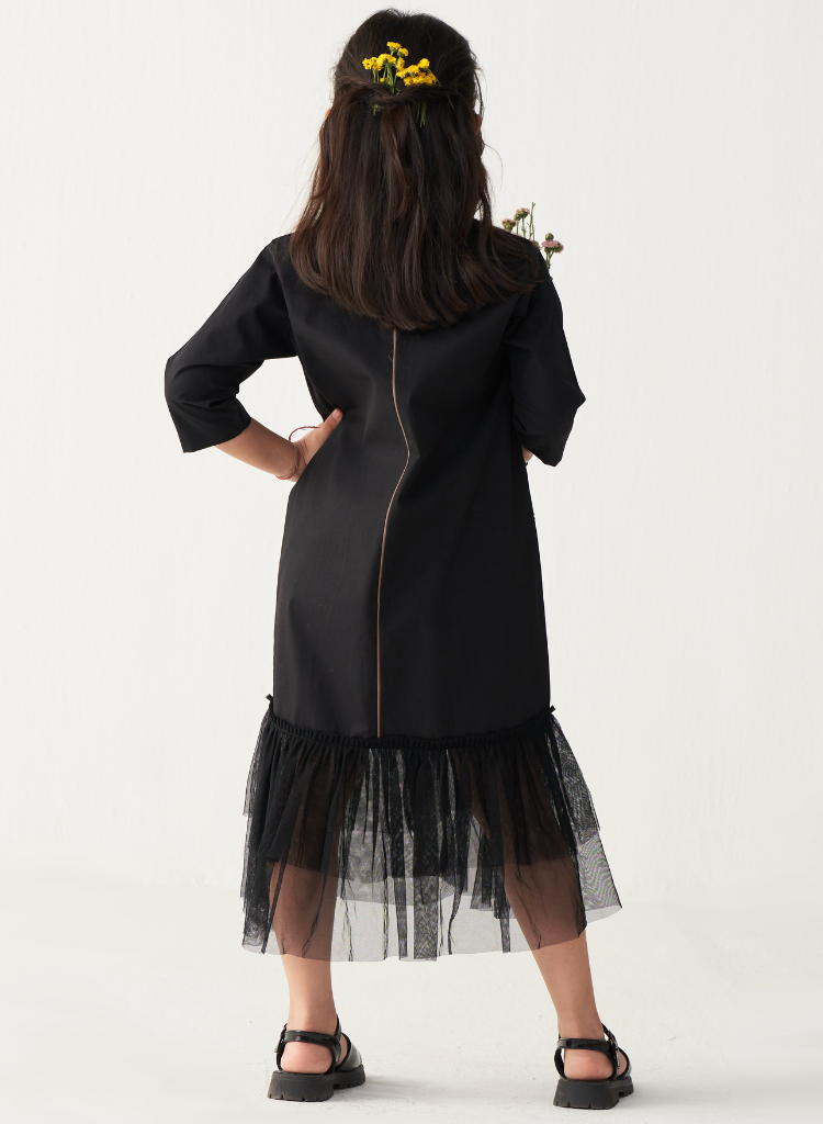 Poppy Appliqué Frill Dress