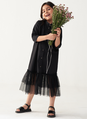 Poppy Appliqué Frill Dress