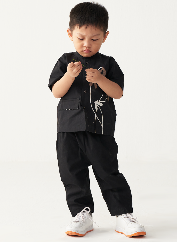 Poppy Appliqué Shirt Set