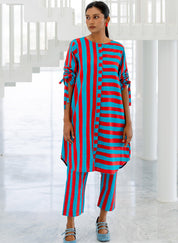 Poppy and Blue Stripe Set