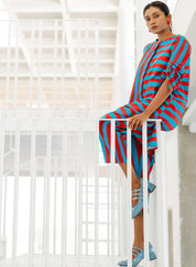 Poppy and Blue Stripe Tunic