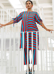 Poppy and Blue Stripe Tunic
