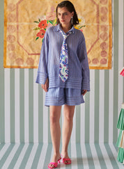 Powder Blue Crochet Shirt