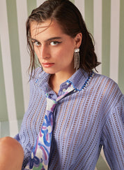 Powder Blue Crochet Shirt