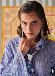 Powder Blue Crochet Shirt