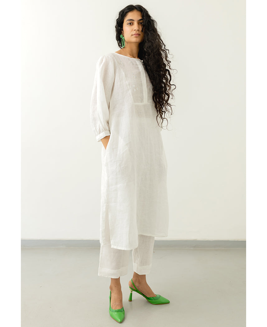 Pristine Linen Kurta
