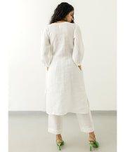 Pristine Linen Kurta Set