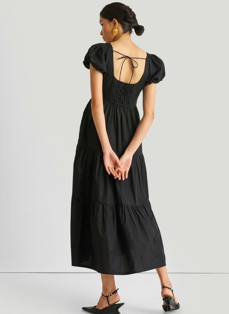 Puff Sleeve Maxi Dress