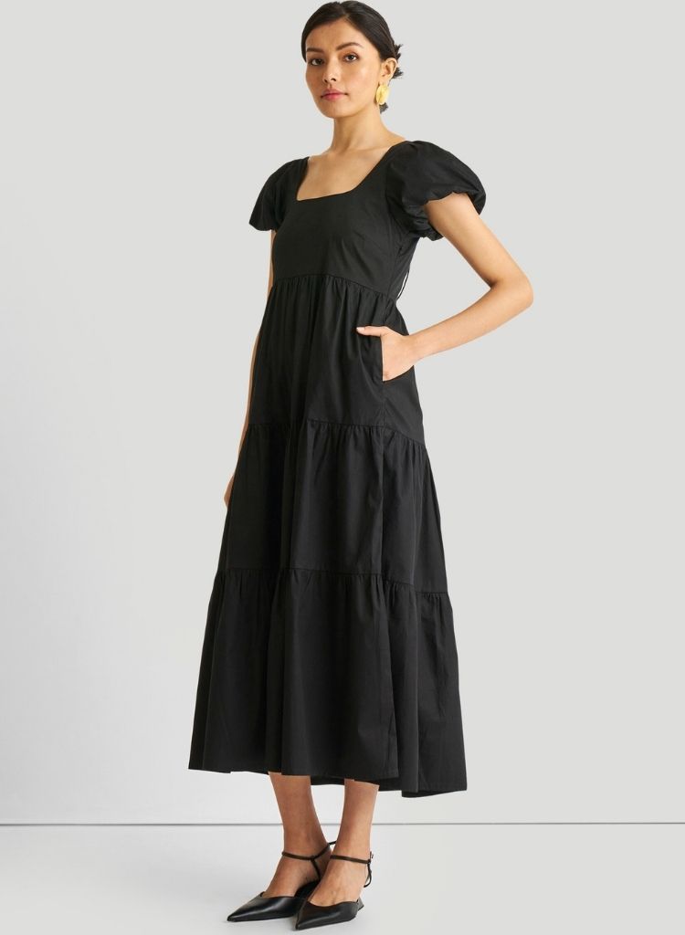 Puff Sleeve Maxi Dress