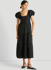 Puff Sleeve Maxi Dress