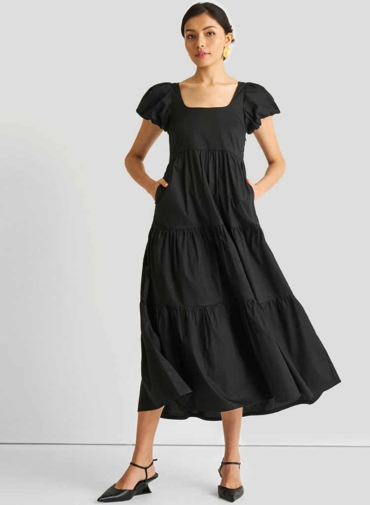 Puff Sleeve Maxi Dress