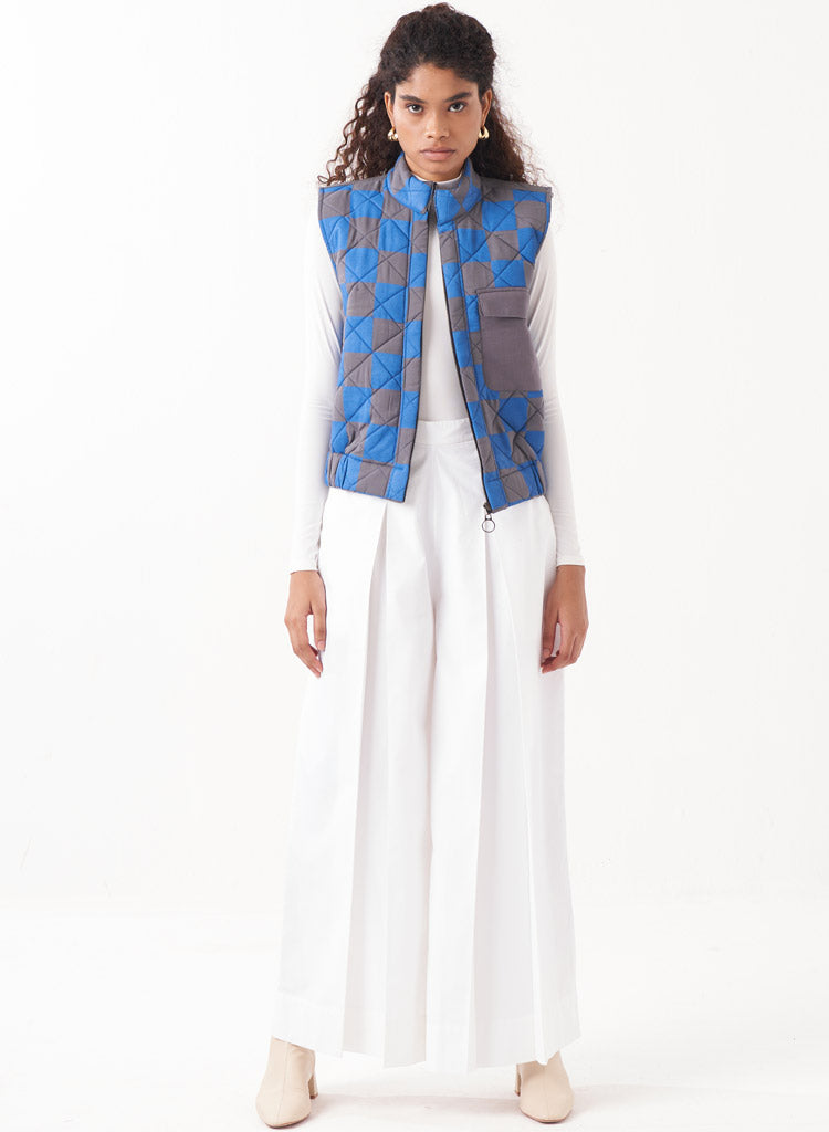 Quilted Short Jacket Set