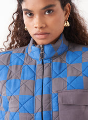 Quilted Short Jacket Set