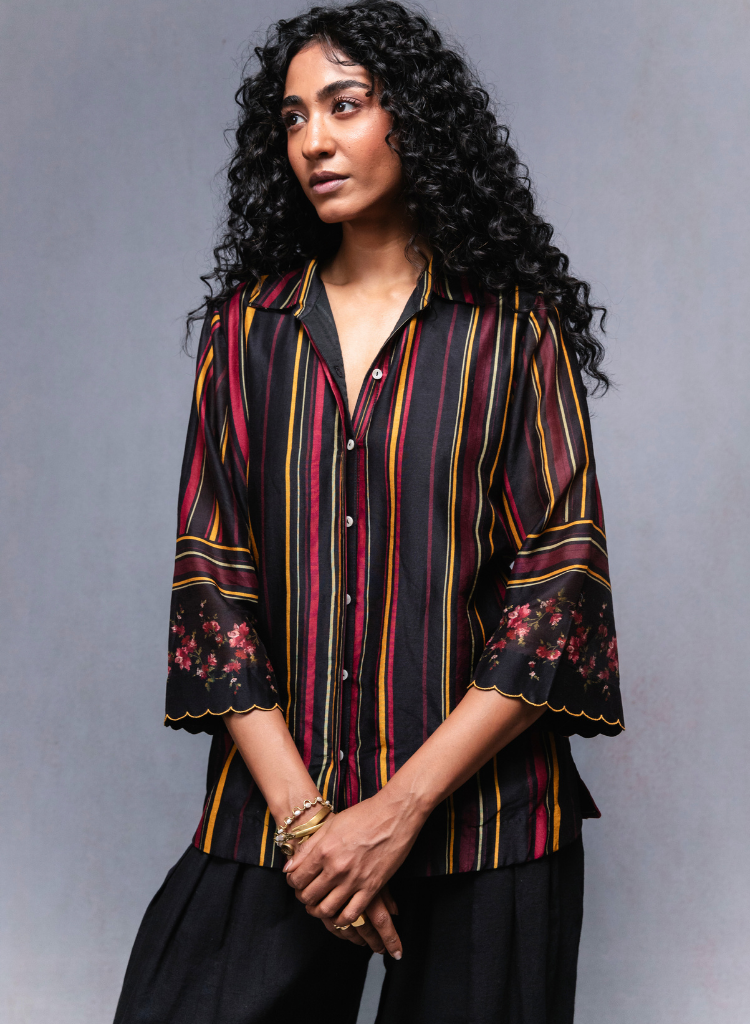 Raha Shirt Stripes Set