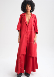 Red Camellia Pants