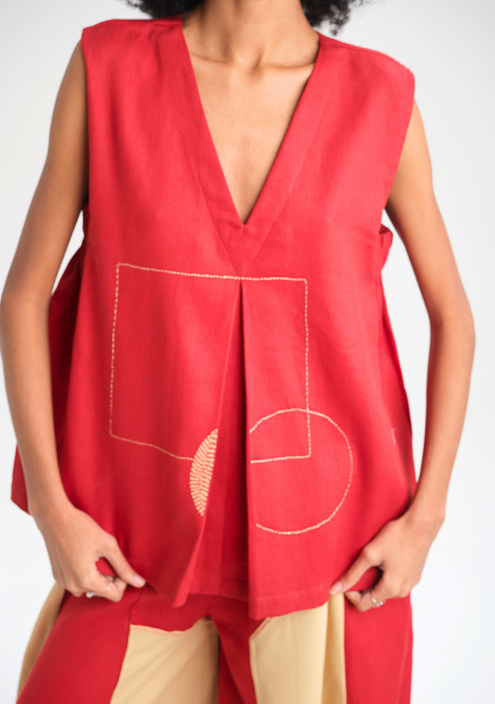 Red Freesia Top