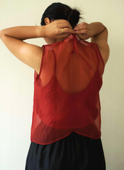 Red Organza Vest
