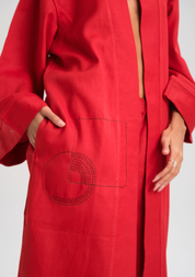 Red Zinnia Kimono