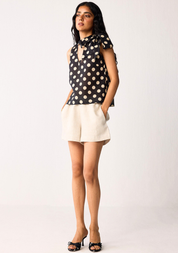 V-Neck Polka Dot Top