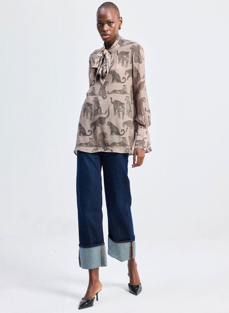 Animal Print Relaxed Top