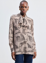 Animal Print Relaxed Top