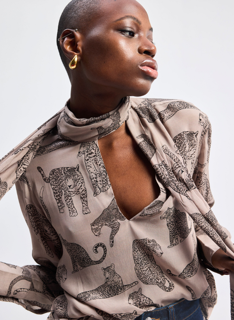 Animal Print Relaxed Top