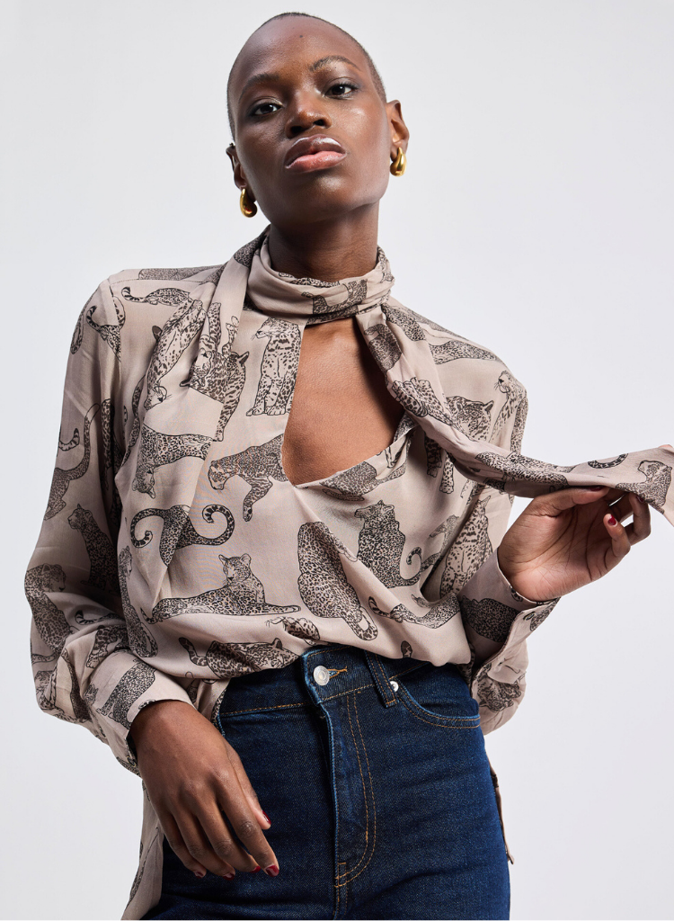 Animal Print Relaxed Top