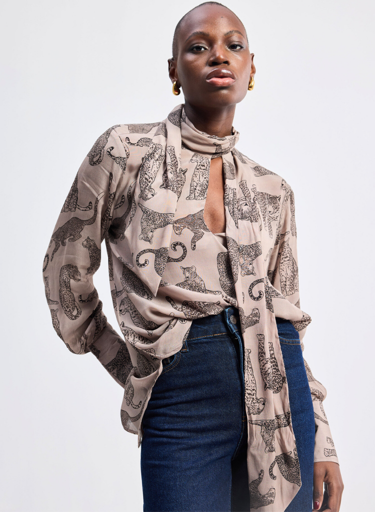 Animal Print Relaxed Top