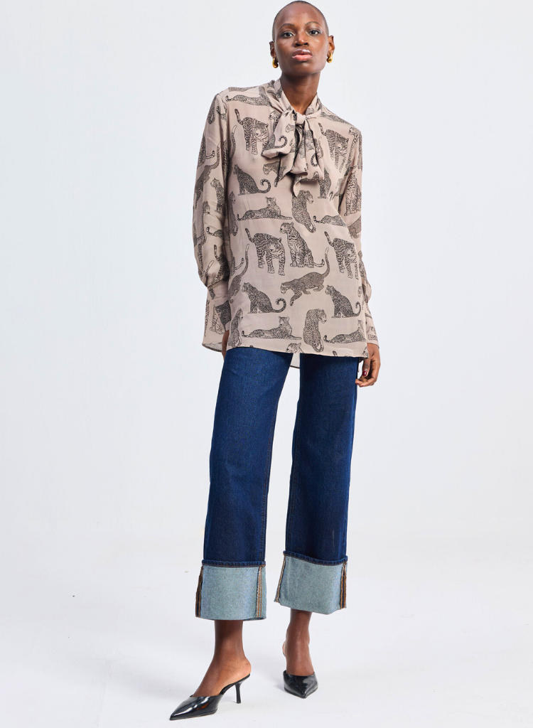 Animal Print Relaxed Top