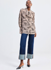 Animal Print Relaxed Top