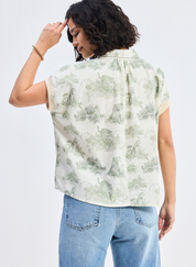 Animal Print Button Down Shirt