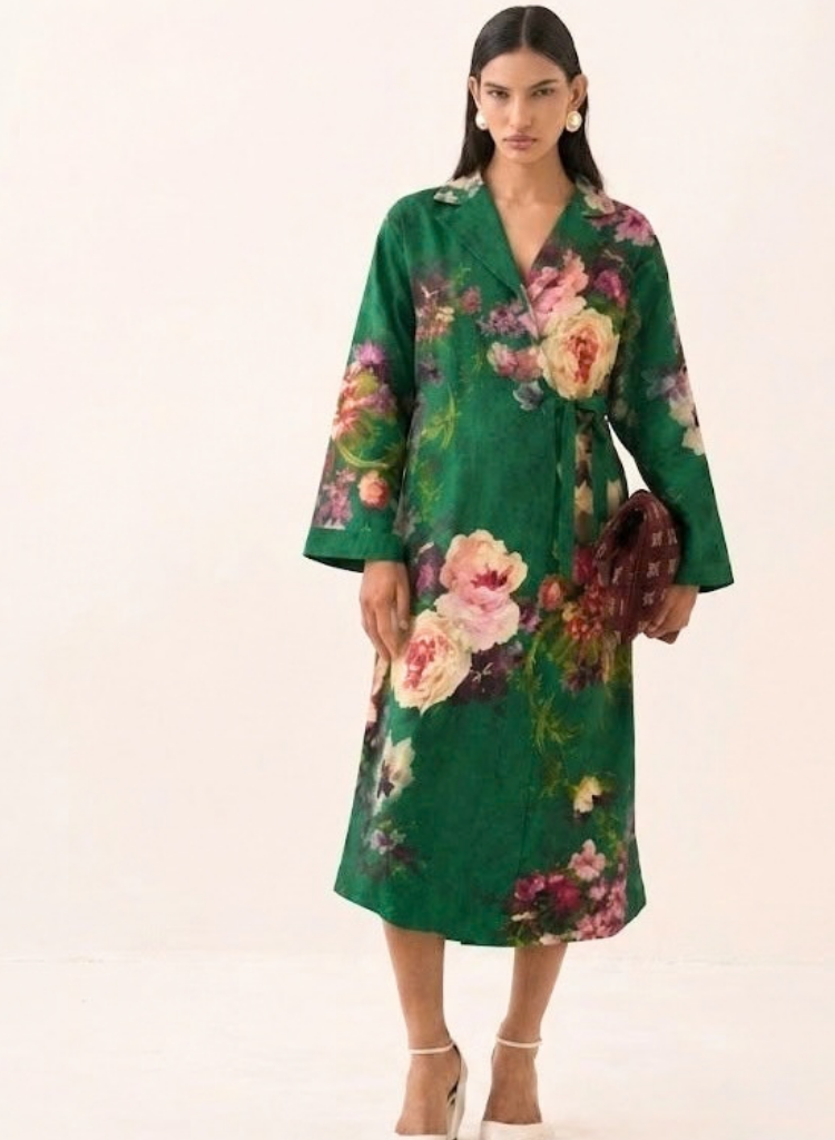 Rosarium Tie Knot Trench Dress