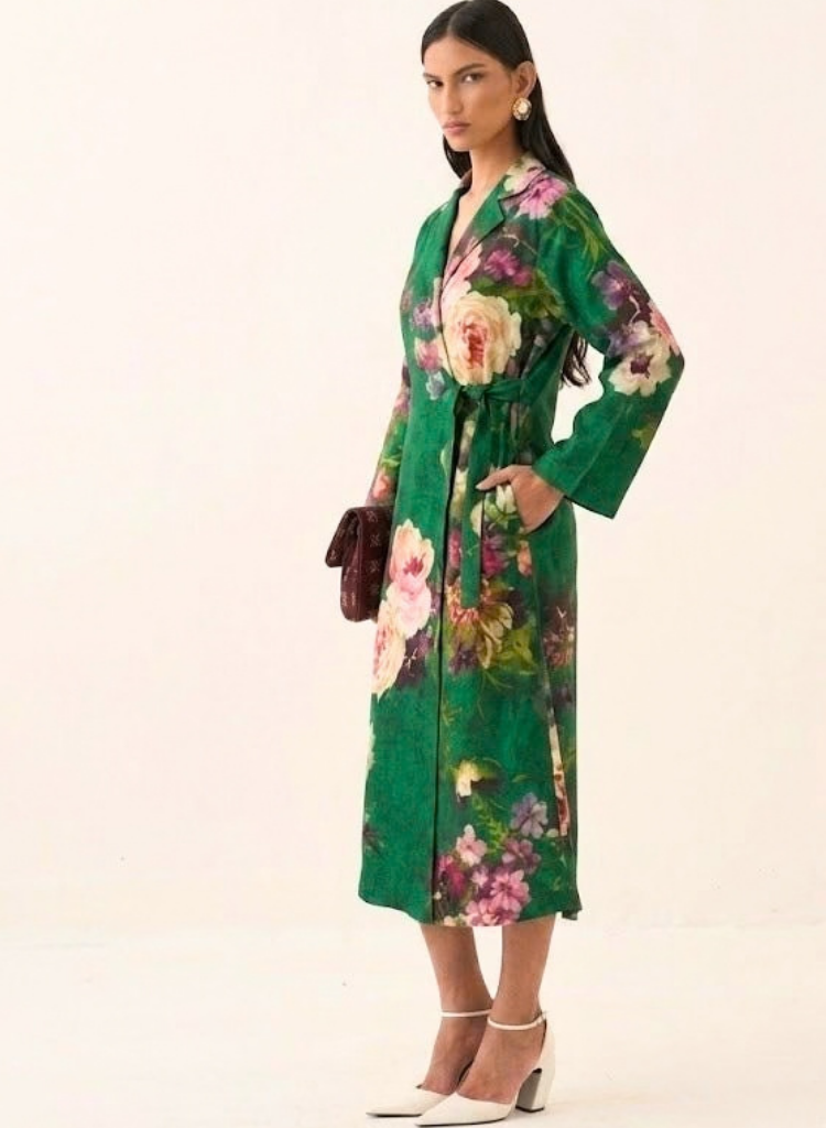 Rosarium Tie Knot Trench Dress