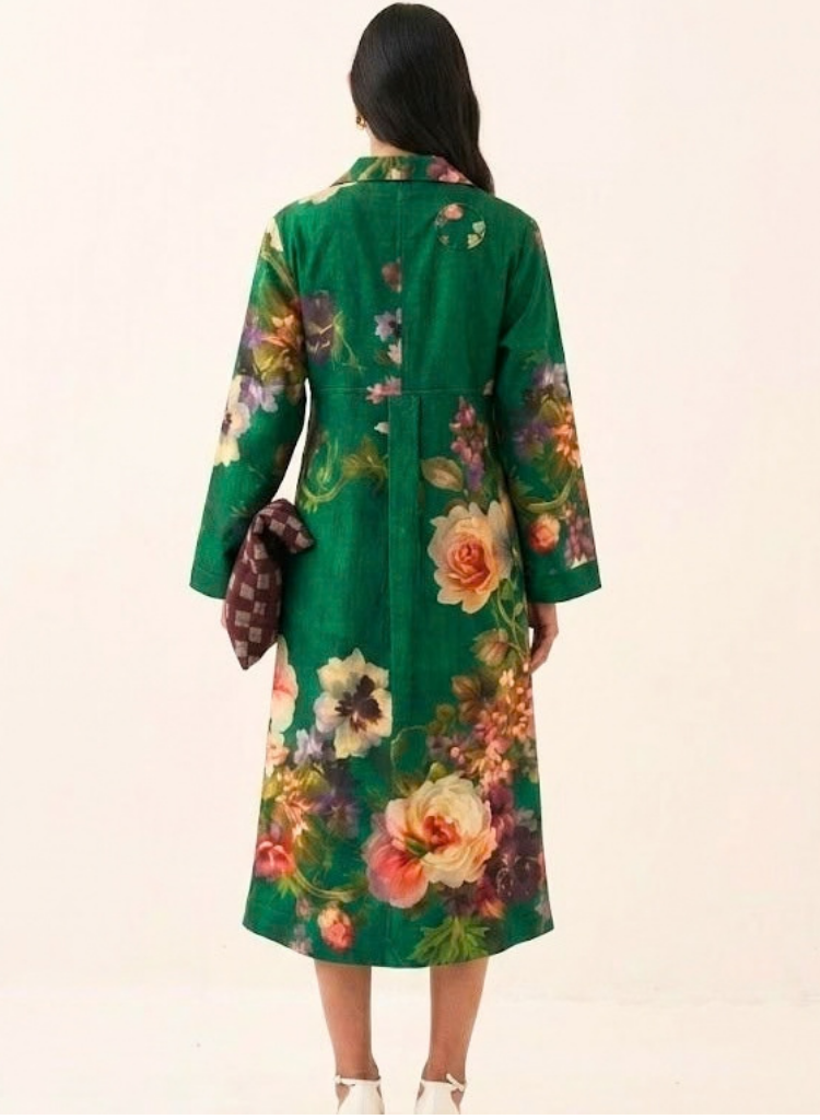 Rosarium Tie Knot Trench Dress