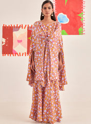 Rose Kaftan Skirt Set