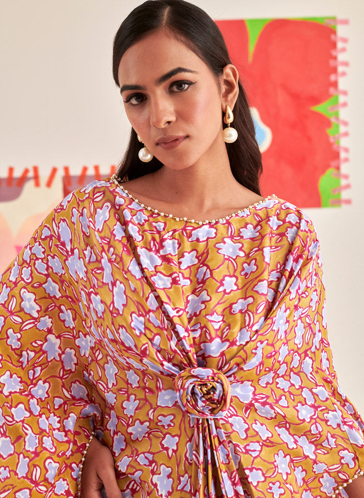 Rose Kaftan Skirt Set