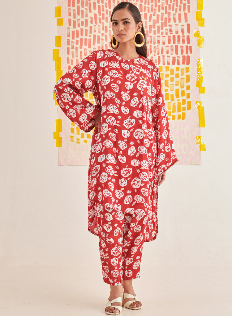 Rose Scarlet Relaxed Set