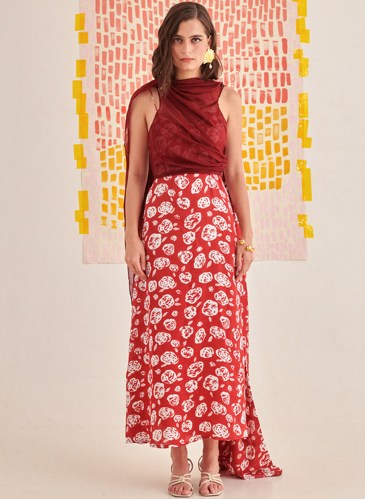 Rose Scarlet Slip Dress